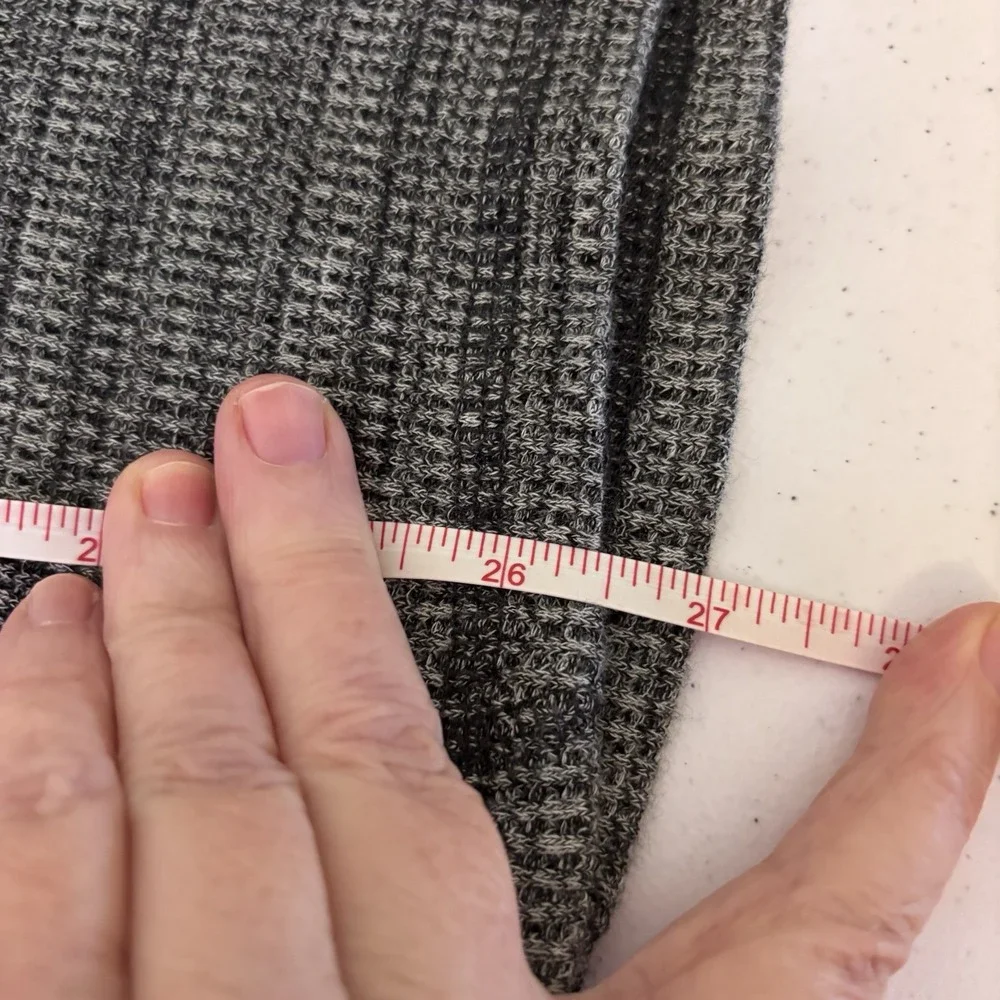 J.Jill Women's Large Gray  Waffle Knit Cowl Neck Long Sleeve Sweater‎  Top